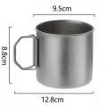 Camping cup dimensions showing 9.5cm rim width, 8.8cm height and 12.8cm overall width