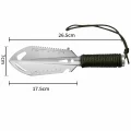EDC Spade dimension diagram showing overall measurements and exposed silver handle end