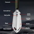 EDC Spade multitool diagram with labels identifying its built-in features