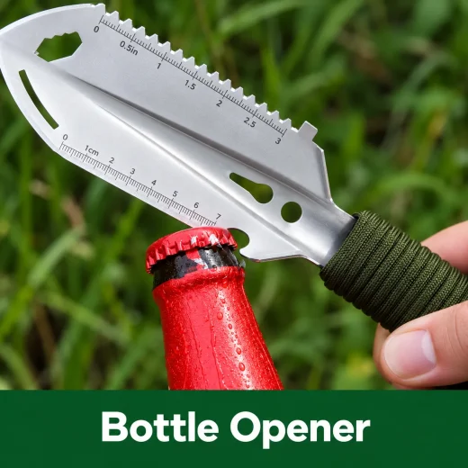 spade used to open a bottole